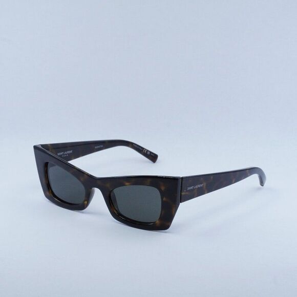 Saint Laurent Accessories - Saint Laurent SL702 002 Sunglasses - Dark Havana Frame, Grey Lenses